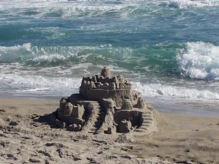 A sandcastle in Boca Raton, FL. Dec 2004