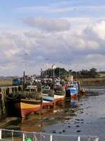 Roscoff, boats, bretagne, low tide