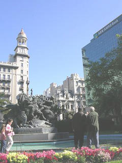 Uruguays's downtown sights, plaza entrevero