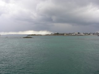 Roscoff, house on a hill, on stormy weather