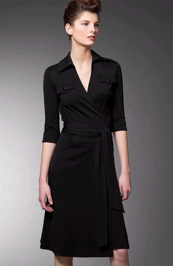 Dvf Black Wrap Dress Hotsell, 60% OFF ...