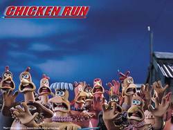 There'll be no escape from Tweedy's Farm! - Chicken Run - copyright 2000 DreamWorks LLC, Aardman