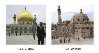 Golden Dome Mosque - Before and After. Source AP/Yahoo!