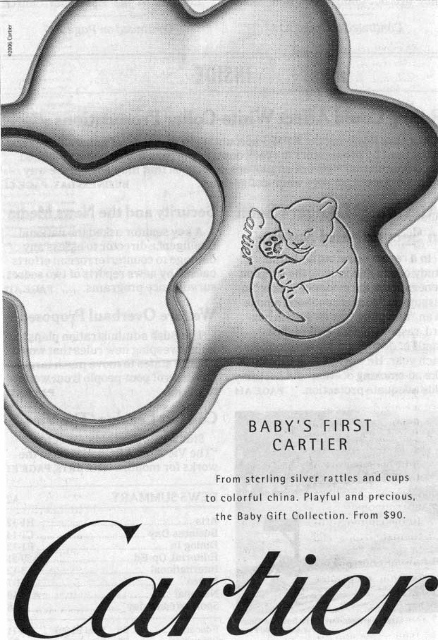 cartier silver baby gifts