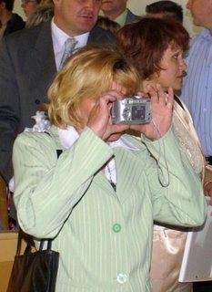 blonde photographer