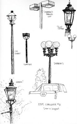 lamp drawing draw drawings sketches light sketch street lights posts line easy pencil challenge illustration google lighting bulb sketchbooks paintingvalley