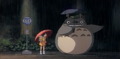 Totoro preparing to jump
