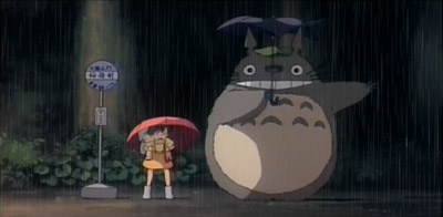 Satsuki lands, Totoro waits