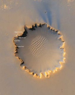 El cráter Victoria y el rover Opportunity