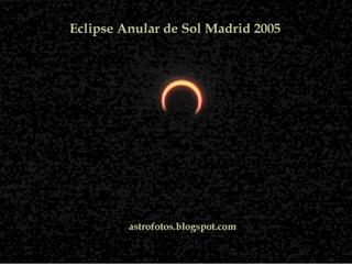 Fotos Eclipse Anular de Sol 3 de Octubre 2005