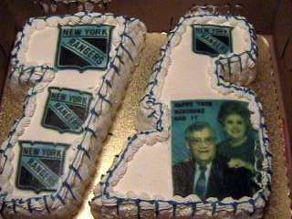 Mike's 75th Birthday NY Ranger Cake