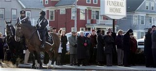 Mourners at St. Guillen wake