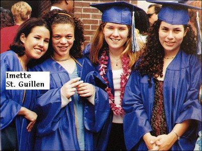 Imette St. Guillen, left, posing with friends at her high school graduation