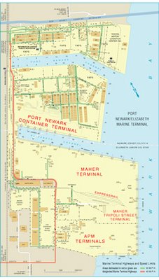 Port Newark Marine Terminal Map