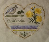 California's Heart stitched by Mayté