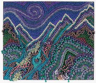 bead embroidery by by Robin Atkins, bead artist