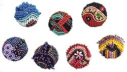 beaded buttons by Robin Atkins, bead artist