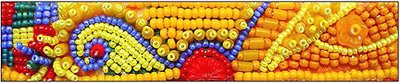 Yellow Color Study, bead embroidery by Robin Atkins, bead artist