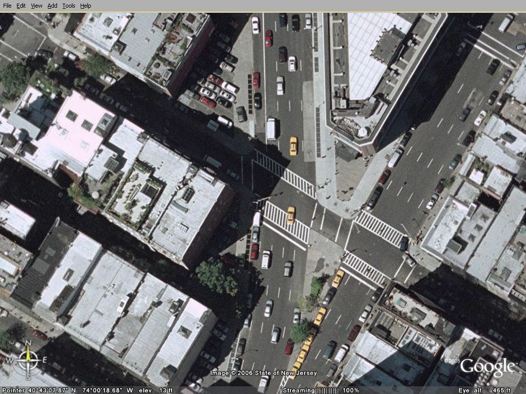 뉴욕 브로드웨이: 구글어스 위성사진