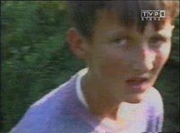 Srebrenica Massacre (7/11 1995) - Srebrenica child being led away to slaughter