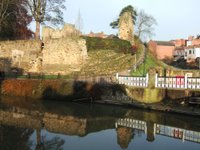 The old Castle walls at Tonbridge