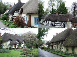 Thatched cottages in Wherwell