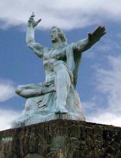 The Nagasaki Peace Park statue.  Photo by me and Photoshop.