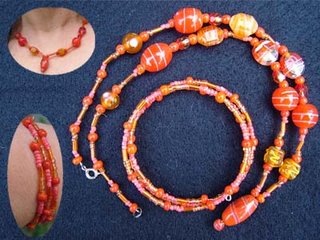 bead bracelet and necklace