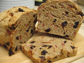 Bacon and prune bread