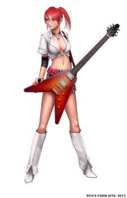 electric guitar - chica rockera