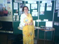 Angela Kenrick in a sari