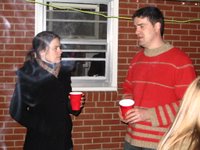 Drew and unidentified female at Oyster Roast