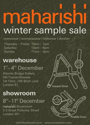 Maharishi Winter Sample Sale