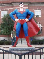 Superman outside the Massac County Courthouse