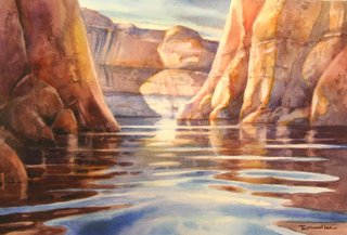 Watercolor Painting of Lake Powell