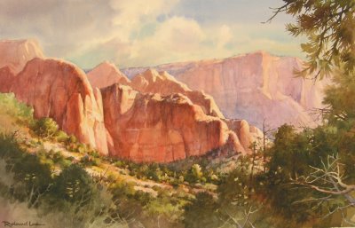 Top 200 Arts for the Parks painting of Kolob Canyons by Roland Lee