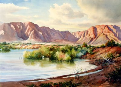 Merit award Utah Watercolor Society, Watercolor painting by Roland Lee