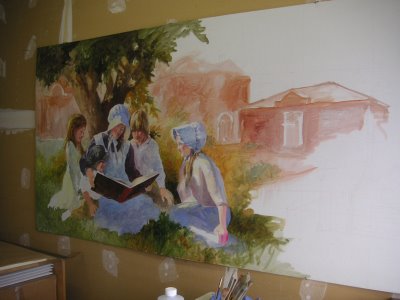 Mural painting step 6