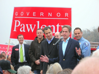 Sen. Norm Coleman, with Jeff Johnson, Vince Flynn, Mark Kennedy. (c) North Star Liberty.