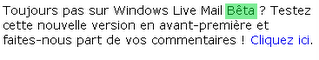 windows live mail bêta