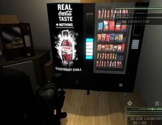 A Coke vending machine in a computer game