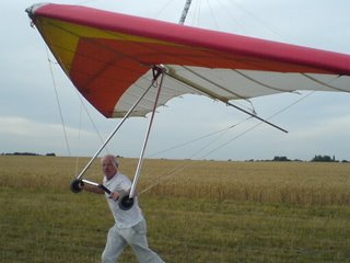 Phil checks out my Airwave Calypso hang glider