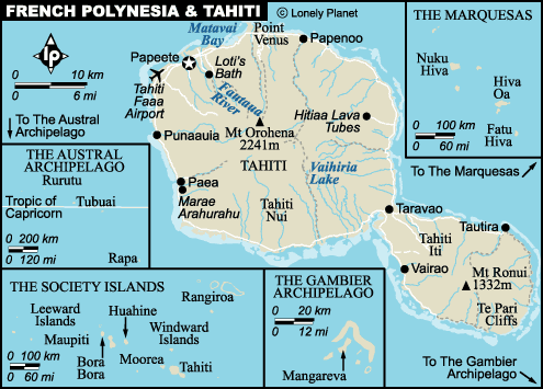 Карта таити на карте мира