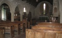 The inside of the church at Zennor