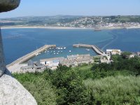 View of Saint Michael's Mount harbour from the chapel