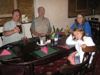 Mark, Grandad and the girls in a pub
