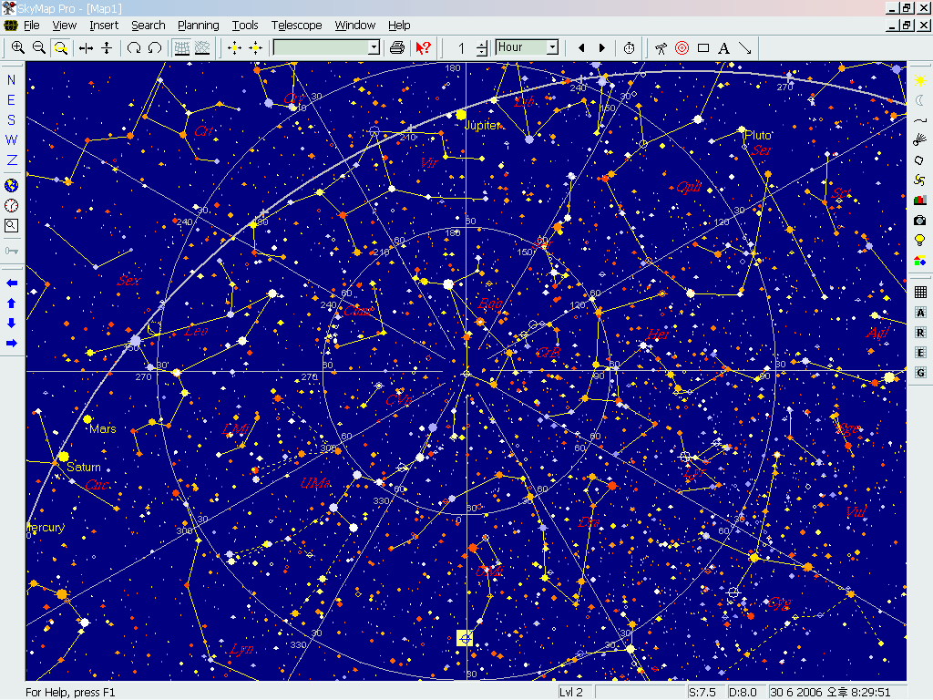 SkyMap - 스카이맵: 천문 소프트웨어, 밤하늘 별자리 보기