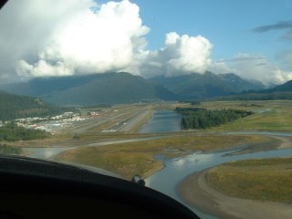 Landing at the Juneau Airport