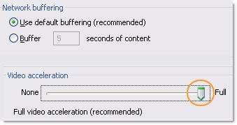 Turn off video acceleration