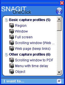 SnagIt onclick interface